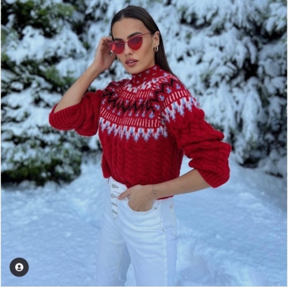 Zara cable knit sweater